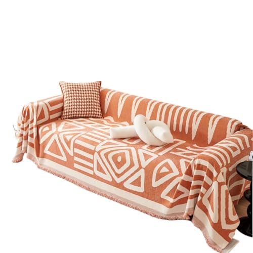 JHOMHF L förmiger Ecksofabezug waschbarer weicher atmungsaktiver Couch Schonbezug haustierfreundliche universelle Passform dehnbarer Möbelschutz for alle Jahreszeiten(Orange,180 * 300cm) von JHOMHF
