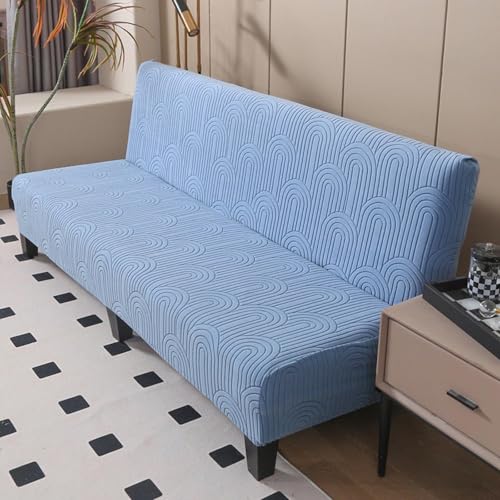JHOMHF L förmiger Sofabezug Dicker Chenille Stretch Couchbezug wasserdichter Anti Rutsch Möbelschutz for das Wohnzimmer(Blue,Medium) von JHOMHF