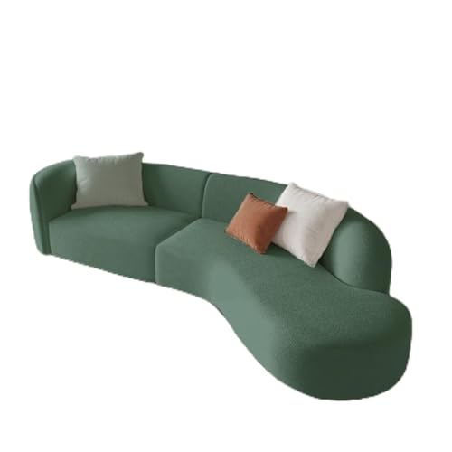 JHOMHF Sofabezug aus Samt dehnbar gebogen rutschfest moderner Sofabezug in Wolkenform for Restaurant Café Bar Wohnzimmer Möbelschutz(Cyan,4seat [ 92-118 inch ]) von JHOMHF