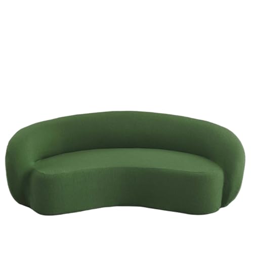 JHOMHF Stretch Bezug for Drehstühle moderner Schonbezug for Akzentstühle Mid Century Sofas waschbarer gebogener Couchschutz for Clubsessel(Dark Green,2seat) von JHOMHF