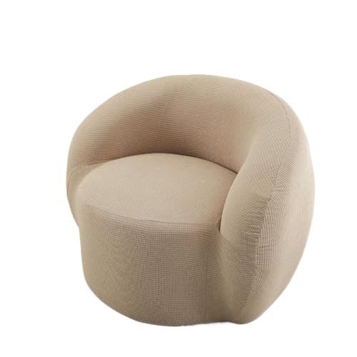 JHOMHF Stretch Bezug for Drehstühle moderner Schonbezug for Akzentstühle Mid Century Sofas waschbarer gebogener Couchschutz for Clubsessel(Khaki,Chair) von JHOMHF