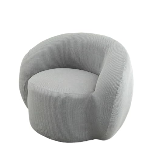 JHOMHF Stretch Bezug for Drehstühle moderner Schonbezug for Akzentstühle Mid Century Sofas waschbarer gebogener Couchschutz for Clubsessel(Light Gray,Chair) von JHOMHF