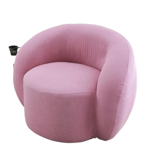 JHOMHF Stretch Bezug for Drehstühle moderner Schonbezug for Akzentstühle Mid Century Sofas waschbarer gebogener Couchschutz for Clubsessel(Pink Purple,Chair) von JHOMHF