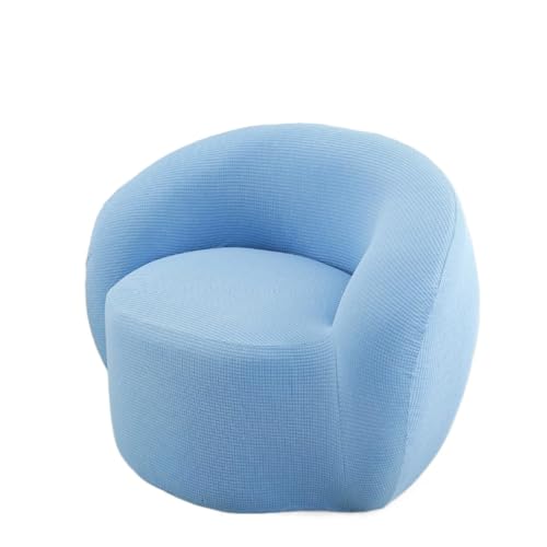 JHOMHF Stretch Bezug for Drehstühle moderner Schonbezug for Akzentstühle Mid Century Sofas waschbarer gebogener Couchschutz for Clubsessel(Sky Blue,Chair) von JHOMHF