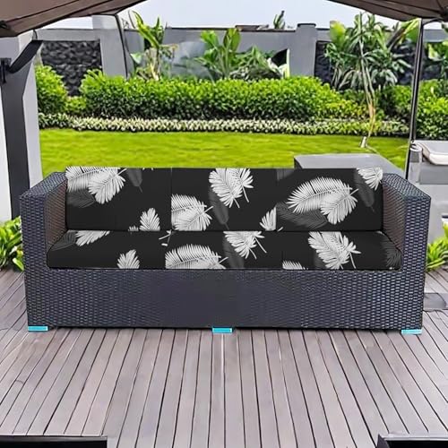 JHOMHF Stretch Couchkissenbezüge for Männer und Frauen weiche Sofasitz Schonbezüge mit bedruckten Streifen Möbelschutz for Anbausofas(Color14,L-1PCS) von JHOMHF