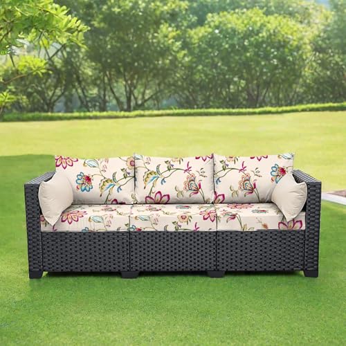 JHOMHF Stretch Couchkissenbezüge for Männer und Frauen weiche Sofasitz Schonbezüge mit bedruckten Streifen Möbelschutz for Anbausofas(Color19,L-1PCS) von JHOMHF
