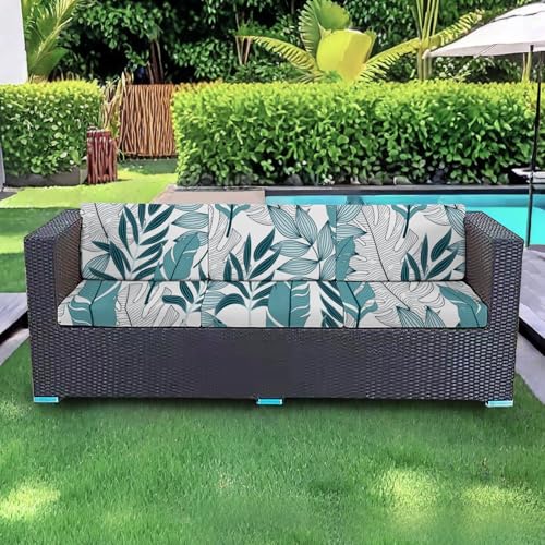 JHOMHF Stretch Couchkissenbezüge for Männer und Frauen weiche Sofasitz Schonbezüge mit bedruckten Streifen Möbelschutz for Anbausofas(Color2,L-1PCS) von JHOMHF