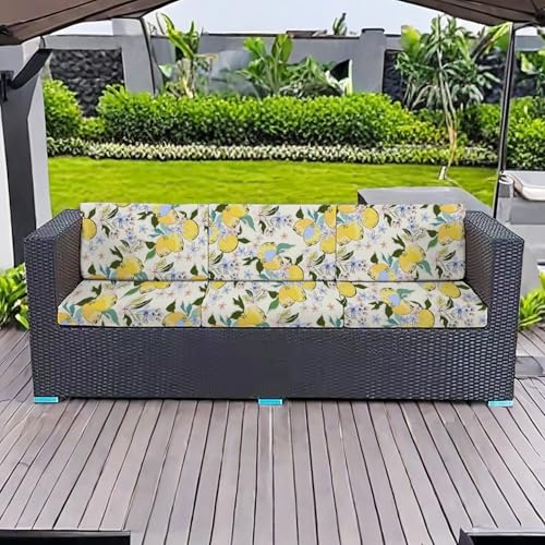 JHOMHF Stretch Couchkissenbezüge for Männer und Frauen weiche Sofasitz Schonbezüge mit bedruckten Streifen Möbelschutz for Anbausofas(Color7,M-1PCS) von JHOMHF