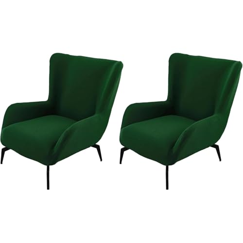 JHOMHF Stretch Sesselbezug for Ohrensessel Mid Century Modern Akzent Sesselbezug for Schreibtischstühle mit hoher Rückenlehne Wohnzimmerstühle elastischer Möbelschutz(ColorD,2 Pack) von JHOMHF