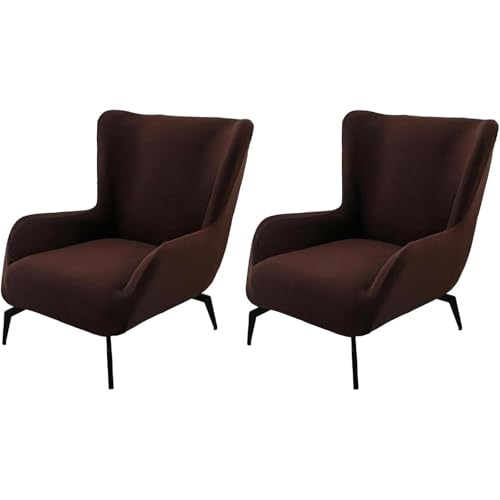 JHOMHF Stretch Sesselbezug for Ohrensessel Mid Century Modern Akzent Sesselbezug for Schreibtischstühle mit hoher Rückenlehne Wohnzimmerstühle elastischer Möbelschutz(ColorH,2 Pack) von JHOMHF