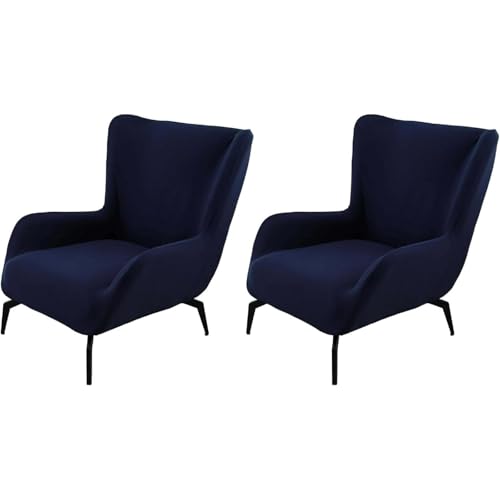 JHOMHF Stretch Sesselbezug for Ohrensessel Mid Century Modern Akzent Sesselbezug for Schreibtischstühle mit hoher Rückenlehne Wohnzimmerstühle elastischer Möbelschutz(ColorL,2 Pack) von JHOMHF