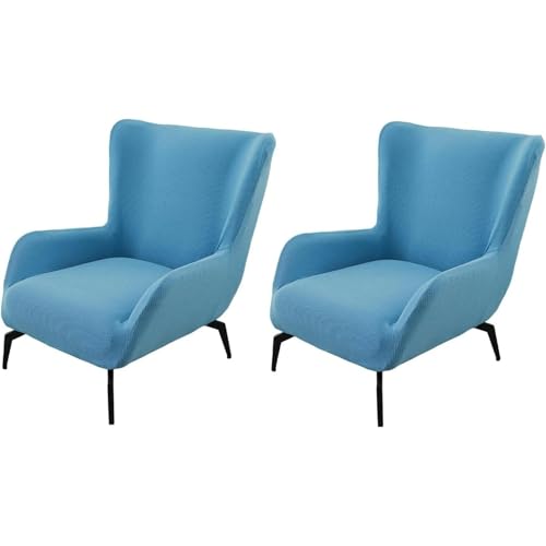 JHOMHF Stretch Sesselbezug for Ohrensessel Mid Century Modern Akzent Sesselbezug for Schreibtischstühle mit hoher Rückenlehne Wohnzimmerstühle elastischer Möbelschutz(Colore,2 Pack) von JHOMHF