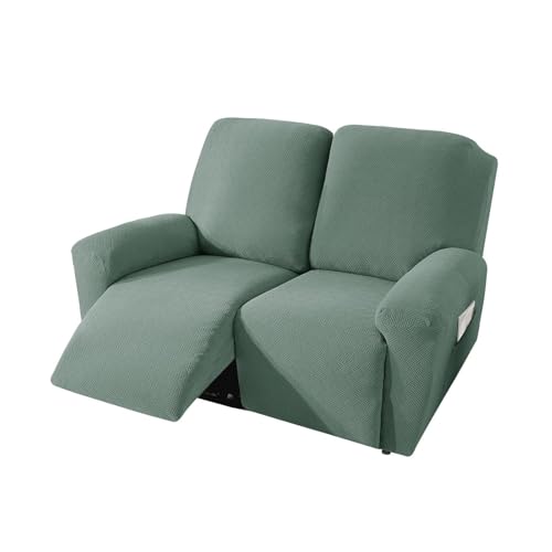 JHOMHF Stretch Sofabezug for 1 2 3 Sitzer Sofas Jacquard-Sofabezug mit rutschfestem Möbelschutz (Green,2 Seater) von JHOMHF