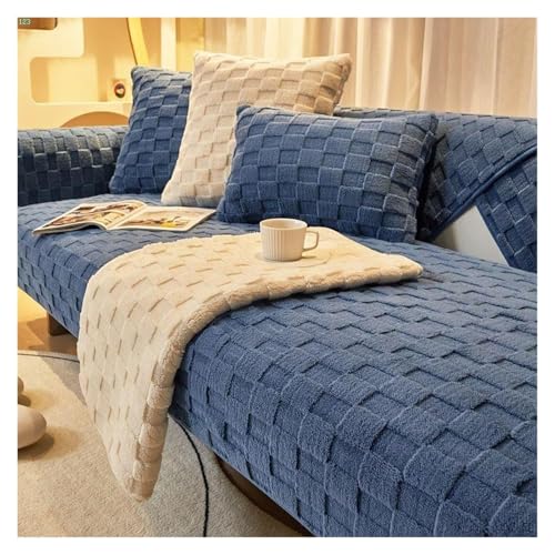 JHOMHF Waschbare rutschfeste Sofabezüge for Couchbezüge Möbelschutz dekorative Sofabezüge for das Wohnzimmer(Blue,27"x27") von JHOMHF