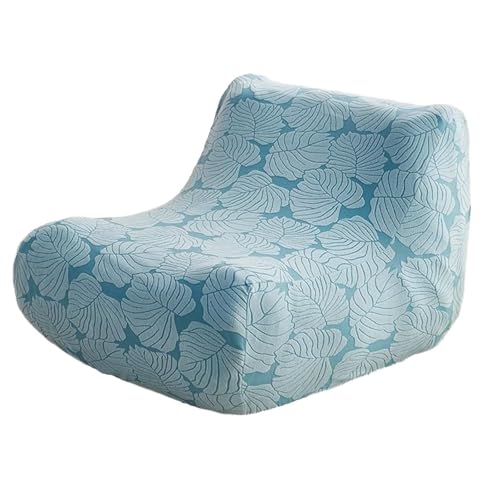 Lazy Sofa Bezug for einzelnes Sofa hochelastisch ohne Armlehnen Bodensofa Schonbezug for Kaminsessel Sitzsack Tatami Sessel waschbarer Couchschutz for das Wohnzimmer(Blue) von JHOMHF