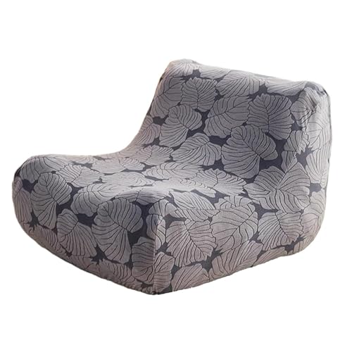 Lazy Sofa Bezug for einzelnes Sofa hochelastisch ohne Armlehnen Bodensofa Schonbezug for Kaminsessel Sitzsack Tatami Sessel waschbarer Couchschutz for das Wohnzimmer(Grey) von JHOMHF