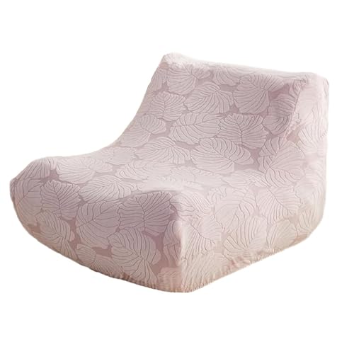 Lazy Sofa Bezug for einzelnes Sofa hochelastisch ohne Armlehnen Bodensofa Schonbezug for Kaminsessel Sitzsack Tatami Sessel waschbarer Couchschutz for das Wohnzimmer(Pink) von JHOMHF