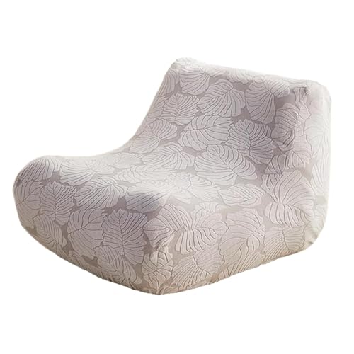 Lazy Sofa Bezug for einzelnes Sofa hochelastisch ohne Armlehnen Bodensofa Schonbezug for Kaminsessel Sitzsack Tatami Sessel waschbarer Couchschutz for das Wohnzimmer(Silver Gray) von JHOMHF