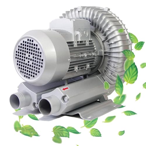 Regeneratives Gebläse 220V Hochdruck-Industrievakuumpumpe Wirbelringgebläse for Abwasserbelüftung Aquarium Fischteich(110v,350W) von JHOMHF