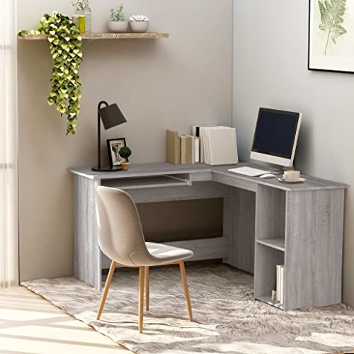 Eckschreibtisch, Gaming-Tisch Desk Schreibtische Computertisch Arbeitsplatz Bürotisch Geeignet für Wohnzimmer Spielzimmer Büro Arbeitszimmer Grau Sonoma 120x140x75 cm Holzwerkstoff Eckschreibtisch, Gaming-Tisch Desk Schreibtische Computertisch Arbeitsplatz Bürotisch Geeignet für Wohnzimmer Spielzimmer Büro Arbeitszimmer Grau Sonoma 120x140x75 cm Holzwerkstoff von JHQHSM