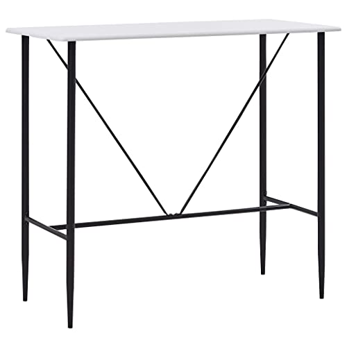 JHQHSM Bartisch, Esstisch Tresentisch Hochtisch Küchentisch Wohnzimmertisch Esszimmertische Tisch Geeignet für Restaurant Clubs Cafe Bars Weiß 120 x 60 x 110 cm MDF von JHQHSM