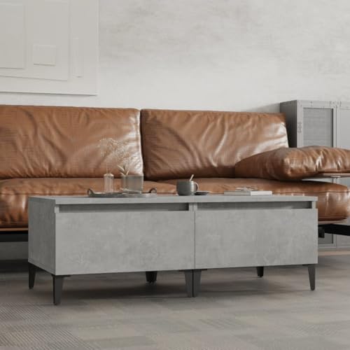JHQHSM Beistelltisch, Couchtisch Kaffeetisch Konsolentisch Wohnzimmertisch Teetisch Sofatisch Side Table Geeignet für Flur Schlafzimmer Wohnzimmer Büro e 2 STK. Betongrau 50x46x35 cm Holzwerkstoff von JHQHSM