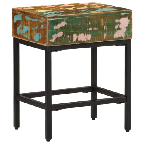 JHQHSM Beistelltisch, Kaffeetisch Wohnzimmertisch Couchtisch Konsolentisch Teetisch Sofatisch Side Table Teetisch Geeignet für Schlafzimmer Wohnzimmer Büro Flur 40x30x51 cm Altholz Massiv von JHQHSM