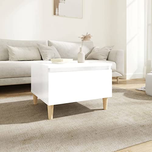 JHQHSM Beistelltisch, Konsolentisch Couchtisch Kaffeetisch Teetisch Sofatisch Side Table Geeignet für Wohnzimmer Schlafzimmer Büro Flur Hochglanz-Weiß 50x46x35 cm Holzwerkstoff von JHQHSM