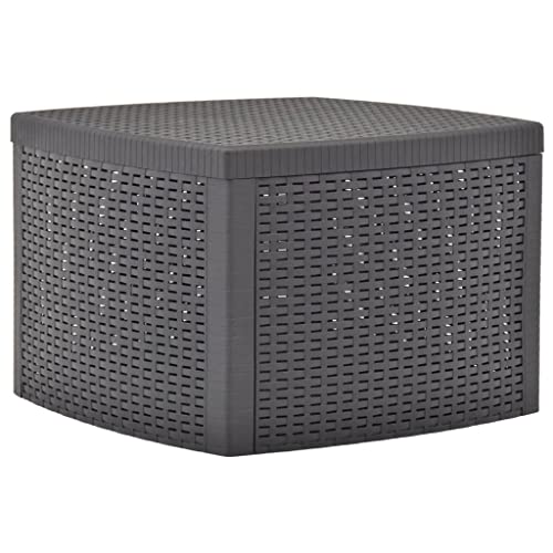 JHQHSM Beistelltisch, Outdoor Tisch Outdoor Esstisch Terrassentisch Wetterfest Balkontisch Gartenmöbel Gartentisch Geeignet für Balkon Terrasse Bistro Garten Mokka 54x54x36,5 cm Kunststoff von JHQHSM