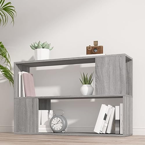 JHQHSM Bücherregal, Aufbewahrungregal Lagerregal Bookcase Bücherschrank Bookshelf Regal Geeignet für Arbeitszimmer Schlafzimmer Büro Flur Grau Sonoma 100x24x63 cm Holzwerkstoff JHQHSM Bücherregal, Aufbewahrungregal Lagerregal Bookcase Bücherschrank Bookshelf Regal Geeignet für Arbeitszimmer Schlafzimmer Büro Flur Grau Sonoma 100x24x63 cm Holzwerkstoff von JHQHSM