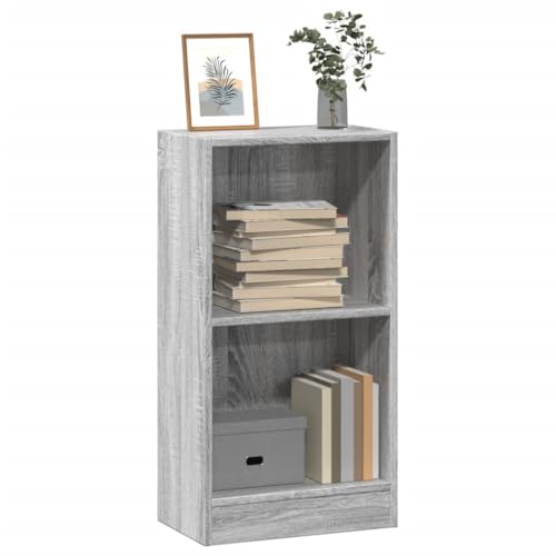 JHQHSM Bücherregal, Bookcase Bücherschrank Lagerregal Aufbewahrungregal Geeignet für Schlafzimmer Arbeitszimmer Büro Flur Grau Sonoma 40x24x76 cm Holzwerkstoff von JHQHSM