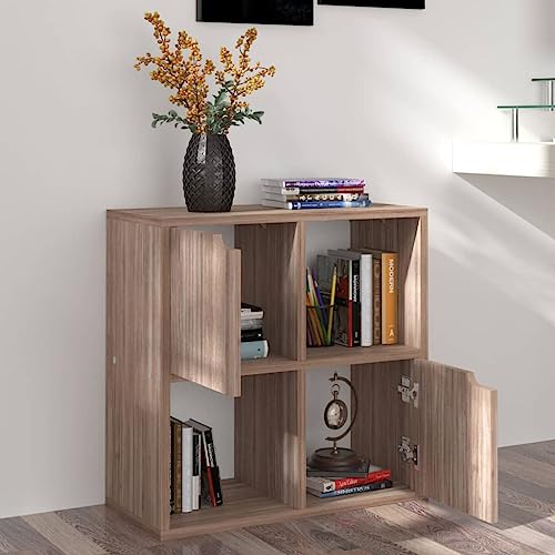 JHQHSM Bücherregal, Bookshelf Regal Bücherschrank Aufbewahrungregal Lagerregal Bookcase Geeignet für Flur Schlafzimmer Arbeitszimmer Büro Grau Sonoma-Eiche 60x27,5x59,5 cm Holzwerkstoff JHQHSM Bücherregal, Bookshelf Regal Bücherschrank Aufbewahrungregal Lagerregal Bookcase Geeignet für Flur Schlafzimmer Arbeitszimmer Büro Grau Sonoma-Eiche 60x27,5x59,5 cm Holzwerkstoff von JHQHSM