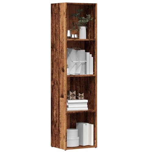 JHQHSM Bücherregal, Bücherschrank Aufbewahrungregal Lagerregal Bookcase Sideboard Bookshelf Regal Geeignet für Büro Flur Schlafzimmer Arbeitszimmer Altholz-Optik 36×30×143 cm Holzwerkstoff JHQHSM Bücherregal, Bücherschrank Aufbewahrungregal Lagerregal Bookcase Sideboard Bookshelf Regal Geeignet für Büro Flur Schlafzimmer Arbeitszimmer Altholz-Optik 36×30×143 cm Holzwerkstoff von JHQHSM