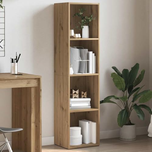 JHQHSM Bücherregal, Bücherschrank Aufbewahrungregal Lagerregal Bookcase Sideboard Bookshelf Regal Geeignet für Büro Flur Schlafzimmer Arbeitszimmer Artisan-Eiche 36x30x143 cm Holzwerkstoff JHQHSM Bücherregal, Bücherschrank Aufbewahrungregal Lagerregal Bookcase Sideboard Bookshelf Regal Geeignet für Büro Flur Schlafzimmer Arbeitszimmer Artisan-Eiche 36x30x143 cm Holzwerkstoff von JHQHSM