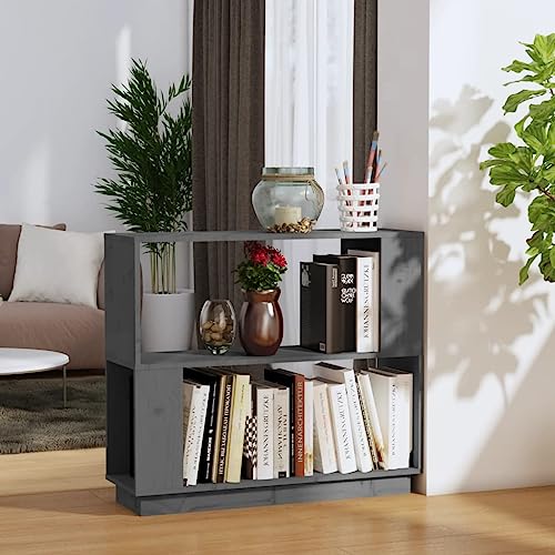 JHQHSM Bücherregal/Raumteiler, Aufbewahrungregal Lagerregal Bookcase Bücherschrank Geeignet für Büro Schlafzimmer Flur Arbeitszimmer Grau 80x25x70 cm Massivholz Kiefer JHQHSM Bücherregal/Raumteiler, Aufbewahrungregal Lagerregal Bookcase Bücherschrank Geeignet für Büro Schlafzimmer Flur Arbeitszimmer Grau 80x25x70 cm Massivholz Kiefer von JHQHSM