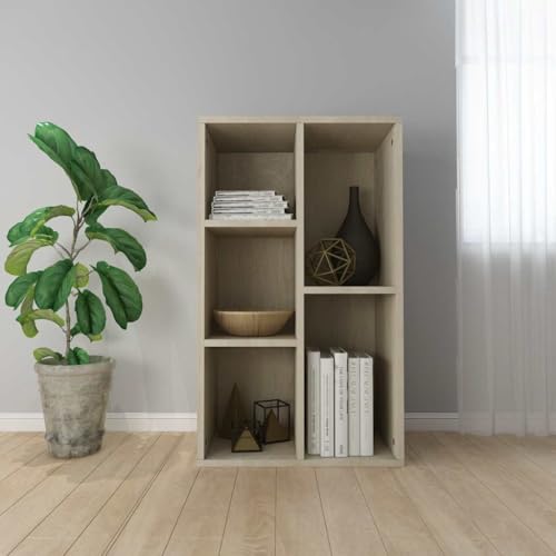 JHQHSM Bücherregal/Sideboard, Bücherschrank Aufbewahrungregal Lagerregal Bookcase Bookshelf Regal Geeignet für Büro Flur Schlafzimmer Arbeitszimmer Sonoma Eiche 50x25x80 cm Holzwerkstoff JHQHSM Bücherregal/Sideboard, Bücherschrank Aufbewahrungregal Lagerregal Bookcase Bookshelf Regal Geeignet für Büro Flur Schlafzimmer Arbeitszimmer Sonoma Eiche 50x25x80 cm Holzwerkstoff von JHQHSM