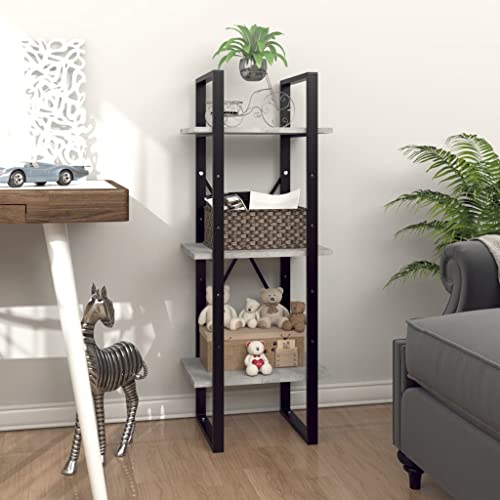 JHQHSM Bücherregal 3 Fächer, Bücherschrank Lagerregal Bookcase Regale Regal Aufbewahrungregal Bookshelf Geeignet für Schlafzimmer Arbeitszimmer Büro Flur Betongrau 40x30x105 cm Holzwerkstoff JHQHSM Bücherregal 3 Fächer, Bücherschrank Lagerregal Bookcase Regale Regal Aufbewahrungregal Bookshelf Geeignet für Schlafzimmer Arbeitszimmer Büro Flur Betongrau 40x30x105 cm Holzwerkstoff von JHQHSM