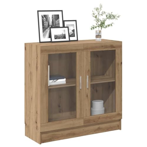 JHQHSM Bücherschrank, Aufbewahrungregal Lagerregal Bookcase Vitrinenschrank Highboard Bookshelf Geeignet für Arbeitszimmer Flur Büro Schlafzimmer Artisan-Eiche 82,5x30,5x80 cm Holzwerkstoff von JHQHSM
