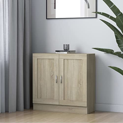 JHQHSM Bücherschrank, Bücherregal Aufbewahrungregal Lagerregal Beistellschrank Raumteiler Highboard Geeignet für Büro Flur Schlafzimmer Arbeitszimmer Sonoma-Eiche 82,5x30,5x80 cm Holzwerkstoff JHQHSM Bücherschrank, Bücherregal Aufbewahrungregal Lagerregal Beistellschrank Raumteiler Highboard Geeignet für Büro Flur Schlafzimmer Arbeitszimmer Sonoma-Eiche 82,5x30,5x80 cm Holzwerkstoff von JHQHSM