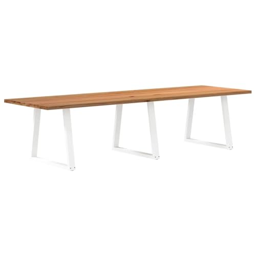 JHQHSM Esstisch, Esszimmertisch Tisch Esszimmertische Küchentisch Loungetisch Restauranttisch Geeignet für Restaurant Küche Esszimmer Clubs Hellbraun 320x100x74 cm Massivholz Eiche Rechteckig von JHQHSM