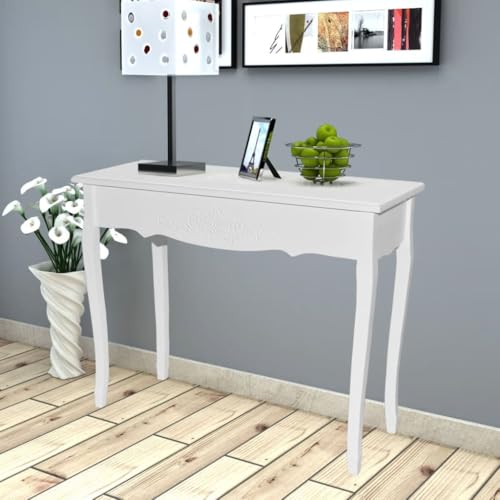 JHQHSM Frisiertisch Konsolentisch, Beistelltisch Couchtisch Kaffeetisch Wohnzimmertisch Sofatisch Side Table Teetisch Geeignet für Wohnzimmer Schlafzimmer Büro Flur Weiß von JHQHSM