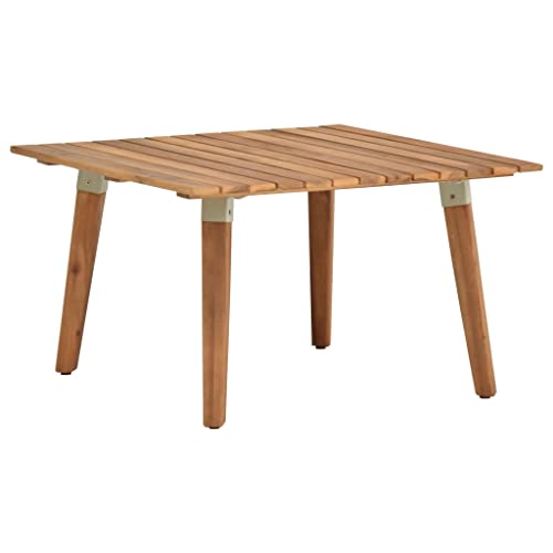 JHQHSM Garten-Couchtisch, Gartenmöbel Campingtisch Terassentisch Outdoor Tisch Outdoor Esstisch Geeignet für Terrasse Park Garten Balkon 60 x 60 x 36 cm Massivholz Akazie von JHQHSM