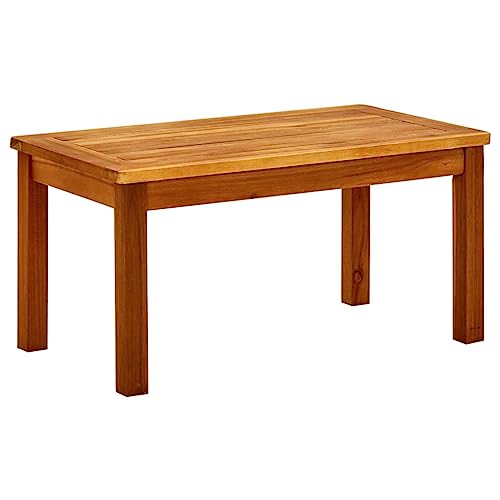 JHQHSM Garten-Couchtisch, Gartenmöbel Outdoor Tisch Balkontisch Gartentisch Terrassentisch Outdoor Esstisch Geeignet für Bistro Garten Balkon Terrasse 70x40x36 cm Massivholz Akazie von JHQHSM