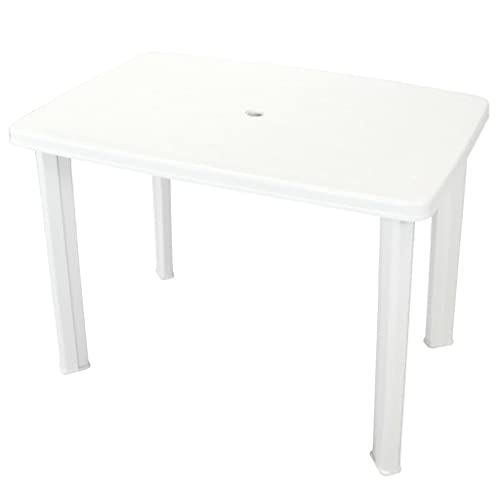 JHQHSM Gartentisch, Gartenmöbel Outdoor Tisch Outdoor Esstisch Balkontisch Terrassentisch Wetterfest Geeignet für Balkon Terrasse Bistro Garten Weiß 101 x 68 x 72 cm Kunststoff JHQHSM Gartentisch, Gartenmöbel Outdoor Tisch Outdoor Esstisch Balkontisch Terrassentisch Wetterfest Geeignet für Balkon Terrasse Bistro Garten Weiß 101 x 68 x 72 cm Kunststoff von JHQHSM