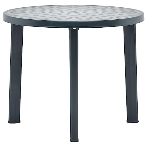 JHQHSM Gartentisch, Outdoor Tisch Outdoor Esstisch Terrassentisch Wetterfest Balkontisch Gartenmöbel Geeignet für Balkon Terrasse Bistro Garten Grün 89 cm Kunststoff von JHQHSM
