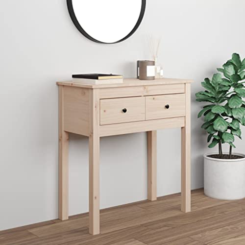 JHQHSM Konsolentisch, Couchtisch Kaffeetisch Beistelltisch Eingangstisch Akzenttisch TV-Tisch Sofatisch Geeignet für Büro Schlafzimmer Wohnzimmer Flur 70x35x75 cm Massivholz Kiefer von JHQHSM