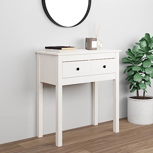 JHQHSM Konsolentisch, Couchtisch Kaffeetisch Beistelltisch Eingangstisch Akzenttisch TV-Tisch Sofatisch Geeignet für Büro Schlafzimmer Wohnzimmer Flur Weiß 70x35x75 cm Massivholz Kiefer JHQHSM Konsolentisch, Couchtisch Kaffeetisch Beistelltisch Eingangstisch Akzenttisch TV-Tisch Sofatisch Geeignet für Büro Schlafzimmer Wohnzimmer Flur Weiß 70x35x75 cm Massivholz Kiefer von JHQHSM