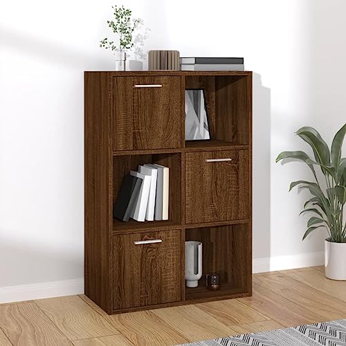JHQHSM Lagerschrank, Bücherschrank Aufbewahrungregal Lagerregal Bookcase Bookshelf Bücherregal Regale Sideboard Geeignet für Büro Flur Schlafzimmer Arbeitszimmer Braun Eichen-Optik 60x29,5x90 cm JHQHSM Lagerschrank, Bücherschrank Aufbewahrungregal Lagerregal Bookcase Bookshelf Bücherregal Regale Sideboard Geeignet für Büro Flur Schlafzimmer Arbeitszimmer Braun Eichen-Optik 60x29,5x90 cm von JHQHSM