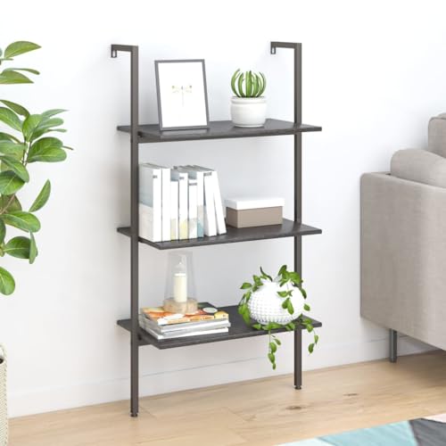 JHQHSM Leiterregal mit 3 Böden, Bücherschrank Lagerregal Bookcase Aufbewahrungregal Geeignet für Arbeitszimmer Büro Flur Schlafzimmer Schwarz 64x35x120,5 cm JHQHSM Leiterregal mit 3 Böden, Bücherschrank Lagerregal Bookcase Aufbewahrungregal Geeignet für Arbeitszimmer Büro Flur Schlafzimmer Schwarz 64x35x120,5 cm von JHQHSM