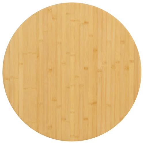 JHQHSM Tischplatte, Ersatztischplatte Esstischplatte Beistelltische Ersatzplatte für Tisch Esstische Beistelltische Geeignet für Hotel Restaurant Esszimme Café Ø70x2,5 cm Bambus von JHQHSM